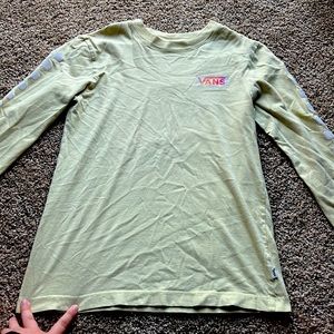 vans long sleeve shirt, yellow, x-small
